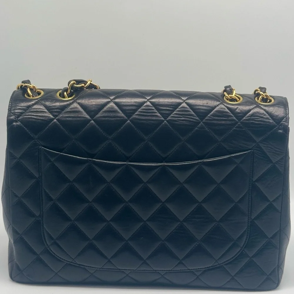 SOLD Chanel Jumbo Single Flap Shoulder Bag with Black Interior Series (96-97) - Picture 3 of 16